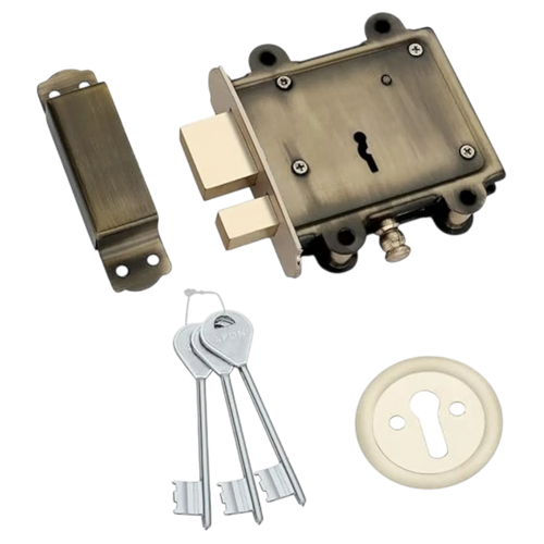 Anjna Door Lock Super 2 in 1 Hudka Antique Finish