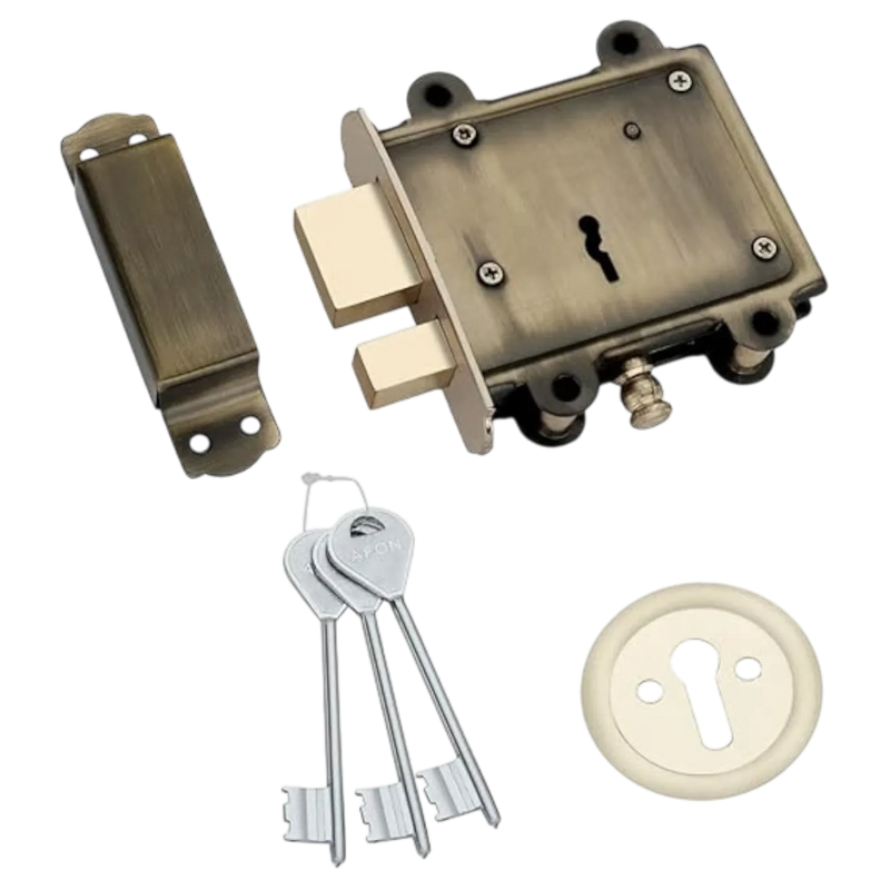 Anjna Door Lock Super 2 in 1 Hudka Antique Finish