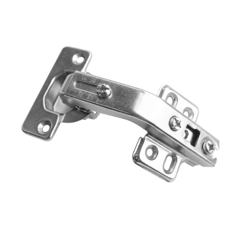Inox Corner Pie Cut Hinge – Opening Angle 135° (Double Adjustment)