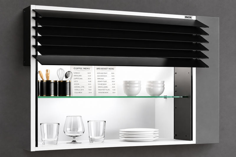 Inox Glass Shutter Vertical Fold