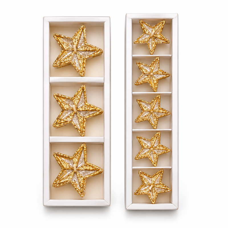 Golden Star Decorative Candle Set - (Buy1 get 1)
